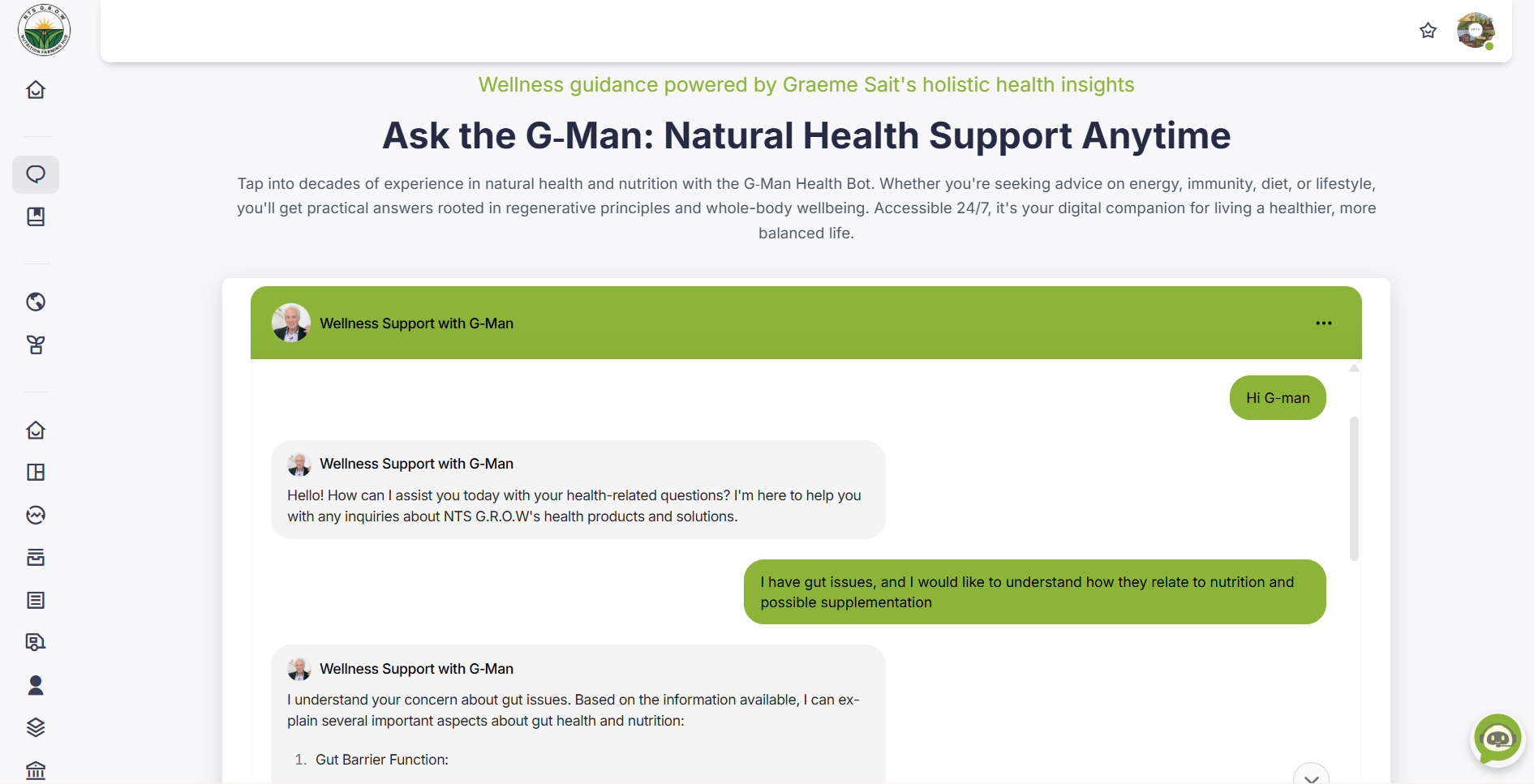 G-Man AI Assistant feature