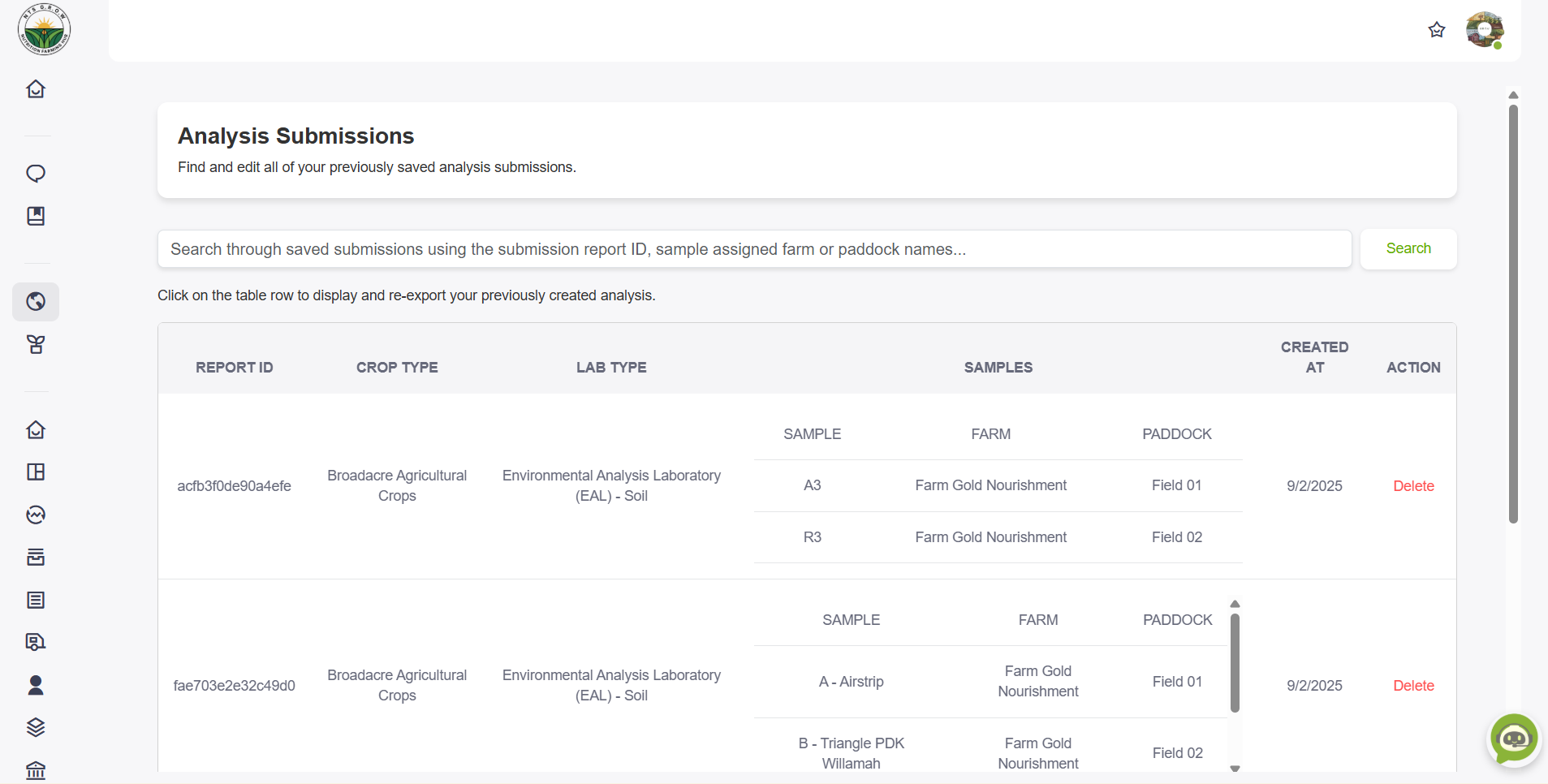 Lab Analysis Upload feature