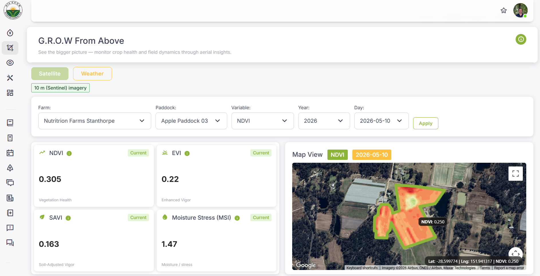 Farm maps and paddock management