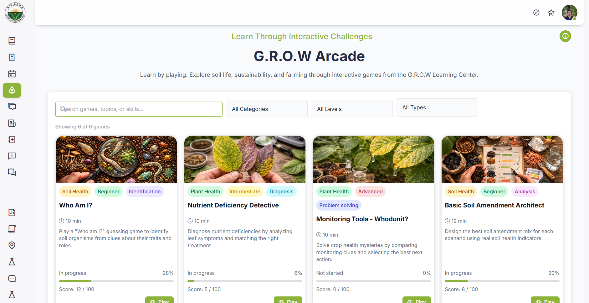 Courses and learning hub